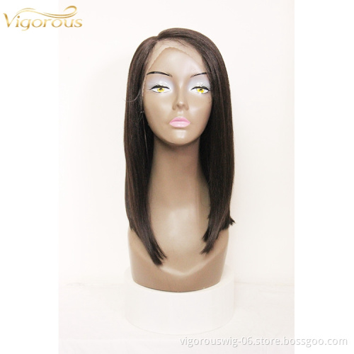 Vigorous women black colored high quality private label wholesale original artificial products hd lace front synthetic hair wigs